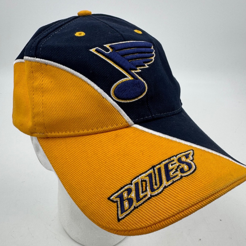 St. Louis Blues‎ Hat NHL Hockey Cap Adjustable Adult Baseball Vintage Swirl TEI